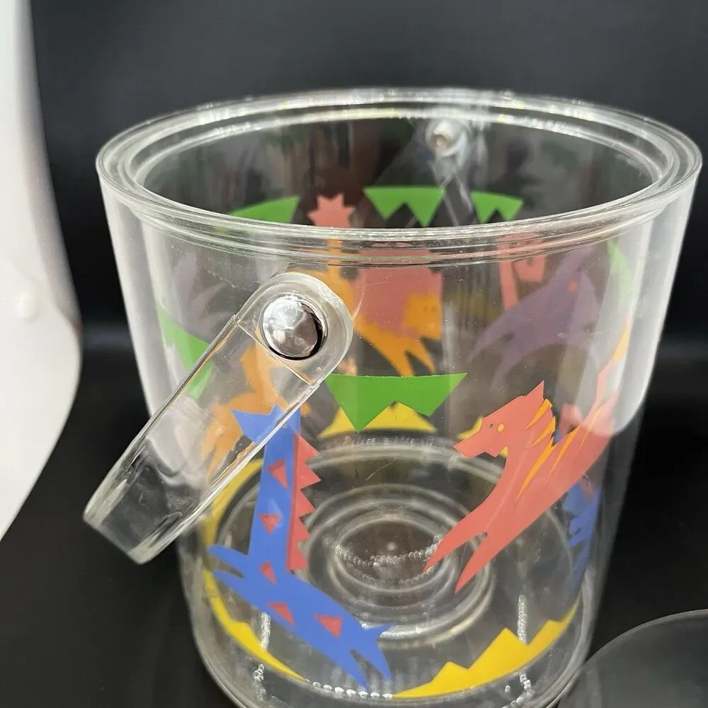 Vintage 90s Acrylic Zoo Animals Ice Bucket Dayton Hudson Marshall Field’s